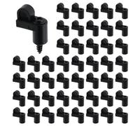 Risbay Window Screen Clip 3/8 Inch Screen Door Clips Plastic Offset Window Glass Retainer Clips for Windows Screens Fasteners, Storm Windows, Storm Panels with Screws, 48 Pack(Black)