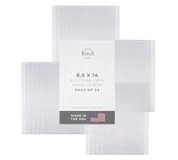 Risch 100 x 21.6 x 35.6 cm, Heat Sealed Vinyl Menu Cover, Single Pocket, 2 Viewing Windows, Clear, 8.5" x 14" (Pack of 24)
