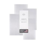 Risch Double-Sided All Clear Vinyl Menu Cover | Two-Sided 2 View Plastic Menu Holder | Slip in Top-Loading Cover | Wipeable, Reusable | 4.25” x 11” | Pack of 24