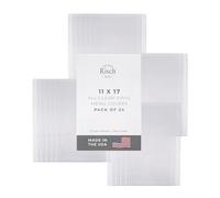 Risch Double-Sided All Clear Vinyl Menu Cover, Two-Sided 2 View Plastic Menu Holder, Slip in Top-Loading Cover, Wipeable, Reusable, 11” x 17”, 12-Gauge, Pack of 24