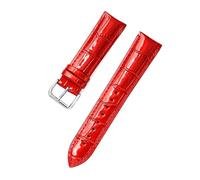 Risdany 12-22mm, Unisex Patent Leather Strap; High-Gloss Finish; Stylish and Casual Style; Replaceable Watch Accessories.,Red,22mm