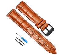 Risdany 12-24mm Universal Replacement Leather Strap, Soft and Comfortable to The Touch, Suitable for Everyday Wear, Universal Size.,20mm