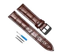 Risdany 12-24mm Universal Replacement Leather Strap, Soft and Comfortable to The Touch, Suitable for Everyday Wear, Universal Size.,20mm