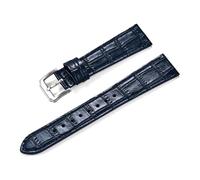 Risdany 16-22mm, Bamboo-Textured Leather Strap, Quick-Release, Classic Universal Strap, Unique Texture Design,Blue,20mm