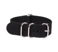 Risdany 16-24mm Wide Diamond-Stripe Braided Buckle Watch Strap, Stylish and Durable, Perfect for Casual Sports Wear.,Black,16mm