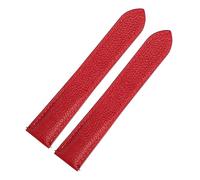 Risdany 17-23mm, Unique Leather Strap, Red/Black Color Scheme, Equipped with a Secure Folding Clasp, Quick-Release Replaceable Strap.,17mm