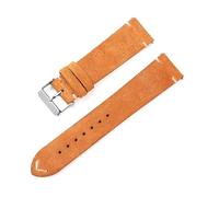 Risdany 18-22mm, Men's Double-Sided Hand-Stitched Leather Strap, Casual Style, Universal Replacement Parts,Light Brown,20mm