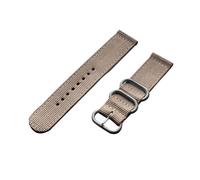 Risdany 18-24mm Nylon Watch Band, Sport Band, Suitable for Casual Wear, Adjustable and Interchangeable Accessory,Beige Silver,22mm