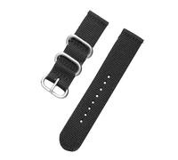 Risdany 18mm, 20mm, 22mm, 24mm Wide, Woven Nylon Watch Band, Universal Replacement, Stylish and Durable,Black Silver,20mm
