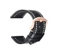 Risdany 20-22mm, Men's Leather Strap with a Stainless Steel Butterfly Clasp, Vintage Style, Interchangeable Universal Parts.,20mm