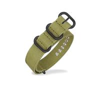 Risdany Canvas Nylon Watch Strap, 18-26mm Wide, with a Round Buckle, a Sweat-Resistant Replacement for Men'S Sports Watch Bands.,22mm