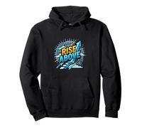 Rise Above Growth Mindset Motivation Design Pullover Hoodie