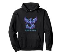 Rise Again Phoenix Ribbon Awareness Strength Design Pullover Hoodie