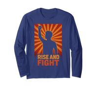 Rise and Fight Inspirational Empowerment Motivation Long Sleeve T-Shirt