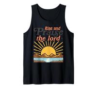 Rise and Praise The Lord - Retro Christian Sunburst Tank Top