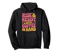 Rise And Resist With Coffee Women Equality Feminism Feminist Pullover Hoodie