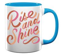 Rise and Shine Ceramic Tea Coffee Mug Light Blue