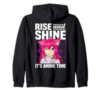 Rise And Shine It's Anime TIme Cosplay Kawaii Zip Hoodie