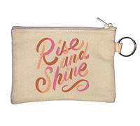 Rise and Shine Key Chain Coin Purse Beige