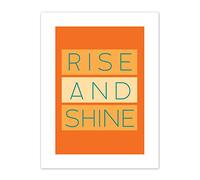 Rise and Shine Orange Canvas Wall Art Print