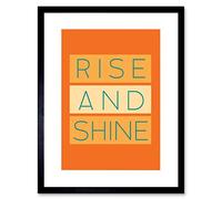 Rise and Shine Orange Framed Wall Art Print