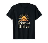 Rise and Thrive Feminist Sunrise Graphic T-Shirt