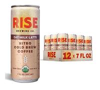 RISE Brewing Co. Nitro Cold Brew - Low Acidity, Slightly Sweet & Refreshingly Smooth 130 Calories Oat Milk Latte 12 Pack