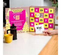 RISE Christmas Coffee Advent Calendar 2025-24 Days of Unique Ground Single Origin Coffees from around the wold - 100% Arabica - Medium to Medium Dark Roast - Luxury Advent Calendar | Coffee Gift