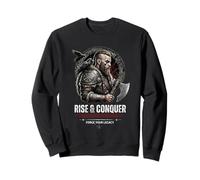 Rise & Conquer Viking Warrior Forge Your Legacy Design Norse Sweatshirt
