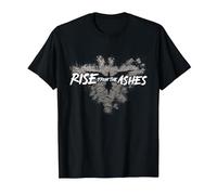 Rise from The Ashes Inspirational Cool Quotes Graphic Design T-Shirt, Men, Black, 6X-Large