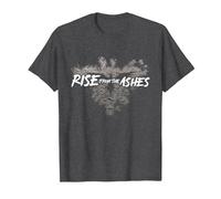 Rise from The Ashes Inspirational Cool Quotes Graphic Design T-Shirt, Men, Dark Heather Grey, 6X-Large
