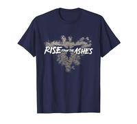 Rise from The Ashes Inspirational Cool Quotes Graphic Design T-Shirt, Men, Navy Blue, Medium
