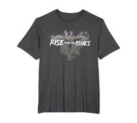 Rise from The Ashes Inspirational Cool Quotes Graphic Design T-Shirt, Men's Big and Tall, Dark Heather Grey, 2X Tall