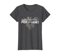 Rise from The Ashes Inspirational Cool Quotes Graphic Design T-Shirt, Women, Dark Heather Grey, X-Small