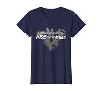 Rise from The Ashes Inspirational Cool Quotes Graphic Design T-Shirt, Women, Navy Blue, XX-Large