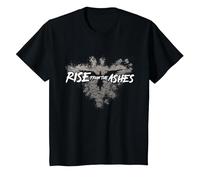 Rise from The Ashes Inspirational Cool Quotes Graphic Design T-Shirt, Youth, Black, Large