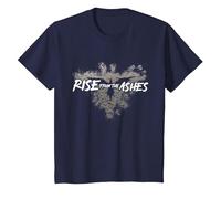 Rise from The Ashes Inspirational Cool Quotes Graphic Design T-Shirt, Youth, Navy Blue, 4T