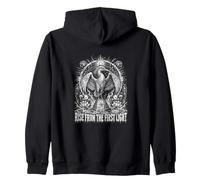 Rise From The First Light Egyptian Phoenix Zip Hoodie