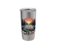 Rise & Grind Cabin Edition Retro Camping Stainless Steel Insulated Tumbler