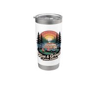 Rise & Grind Cabin Edition Retro Camping Stainless Steel Insulated Tumbler