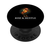 Rise & Hustle Hard Work Grind Quote Funny Hustler PopSockets Adhesive PopGrip