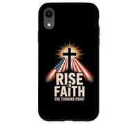 Rise In Faith The Turning Point Christian Patriotic Cross Case for iPhone XR