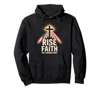 Rise In Faith The Turning Point Christian Patriotic Cross Pullover Hoodie