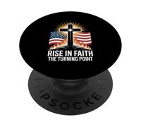 Rise In Faith The Turning Point Patriotic Cross USA PopSockets Adhesive PopGrip