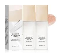 Rise Luxus Color Changing Foundation SPF 15, Rise Luxus Intelligent Colour Changing Foundation for Mature Skin, Hydrating Long-Lasting Natural Finish, Suitable for Light to Medium Skin Tones (2PC)