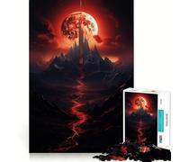 Rise Of The Blood Moon Jigsaw Puzzles for Adults 1000 Pieces Brain Skill Relaxed Mind Exact Edge Art Collection Piece (38x52cm)