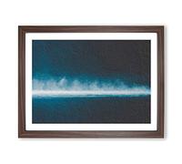 Rise Of The Ocean Modern Art Framed Print | A4 Walnut Framed Wall Art | Ready to Hang | Modern Nautical Picture | Living Room Bedroom Lounge Office