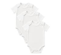 rise&Raba Baby Bodysuit 3 Pcs | 100% Organic Cotton Half Sleeve Comfortable Button Baby Vests for Boys and Girls | Cute,Cosy, Soft 0-4 Years Unisex Onesies (White-White-White, 3-6 Month)