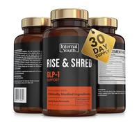 Rise & Shred - Morning Time GLP-1 Fat Burners for Men & Women Weight Loss - Appetite Suppressants Containing Clinically Studied Ingredients - Weight Loss Pills That Work Fast - 60 x Diet Pills