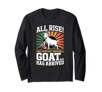 Rise The Fantasy Football GOAT Has Arrived Football Fans Long Sleeve T-Shirt